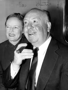 Alfred Hitchcock cu sotia sa